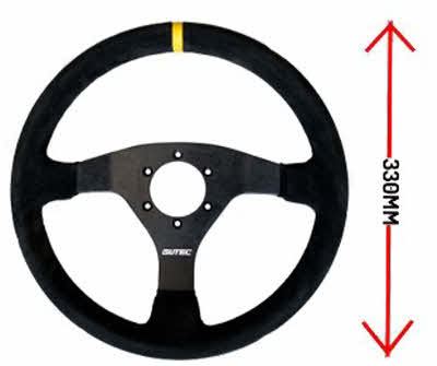 Suede Rally Sportstuur 33cm niet verdiept