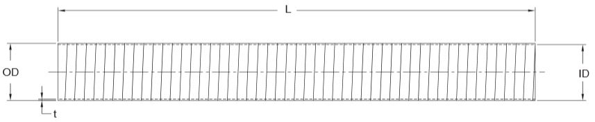 flexibel uitlaat deel 76mm (3,5")
