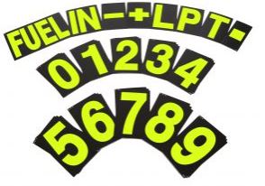 pitboard nummers geel groot