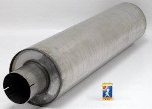 universele 100mm uitlaatdemper rvs